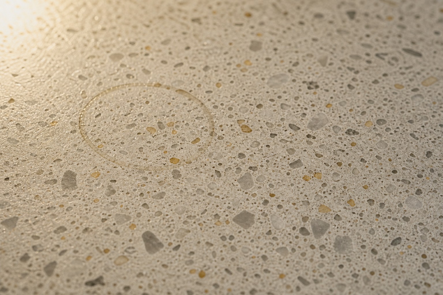 Honed quartz kitchen countertop detail in a Redwood City home
