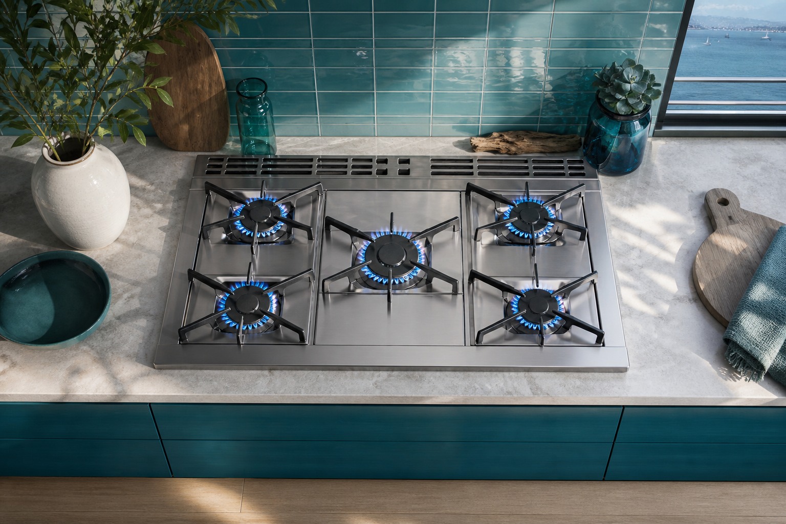 Thermador built-in kitchen appliances in a Redwood City home